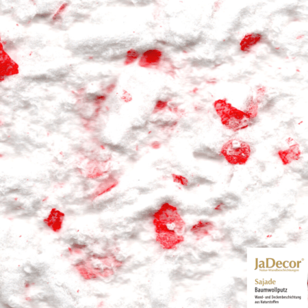 Baumwollputz SaJade Silvana 30 - Weiß, rote Mineralien 1 Baumwollputz SaJade Silvana 30
